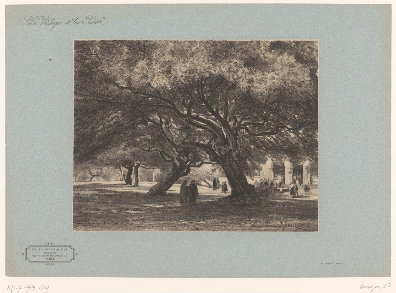 Eichenbäume bei der Kirche von Cimiez von Armand Theophile Cassagne
