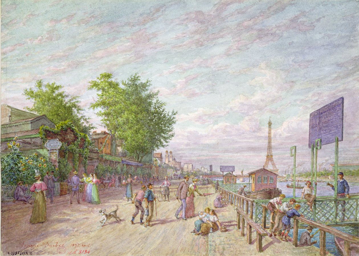 Quai du Point du Jour, Boulogne Billancourt, 1897 von Arnaud Durbec