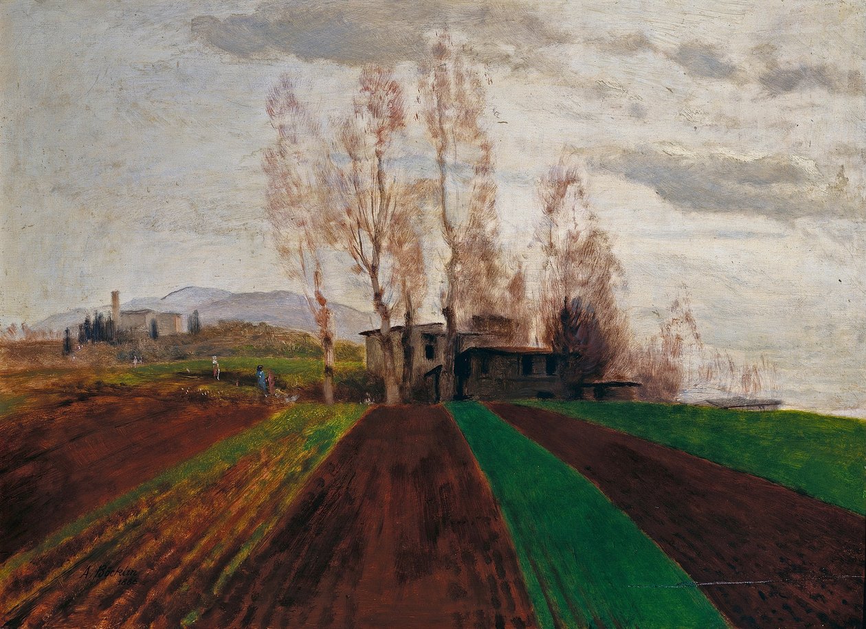 Ackerland im frühen Frühling von Arnold Böcklin