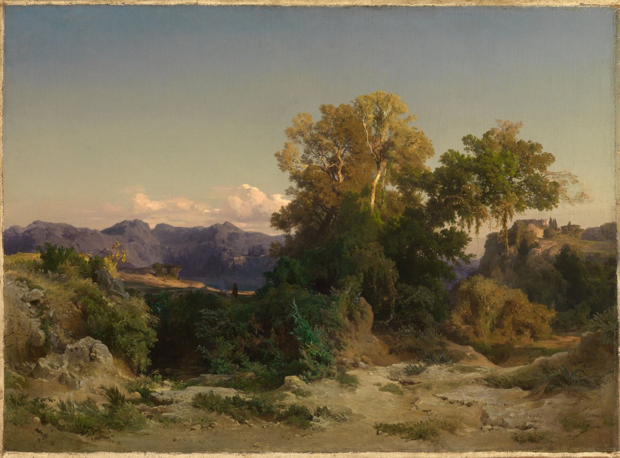 Landschaft in der römischen Campagna von Arnold Böcklin