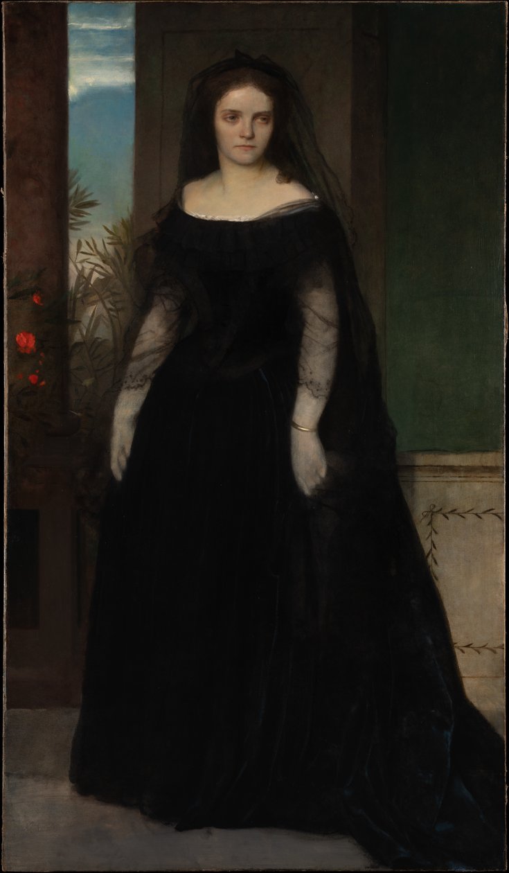 Porträt der Schauspielerin Fanny Janauschek von Arnold Böcklin