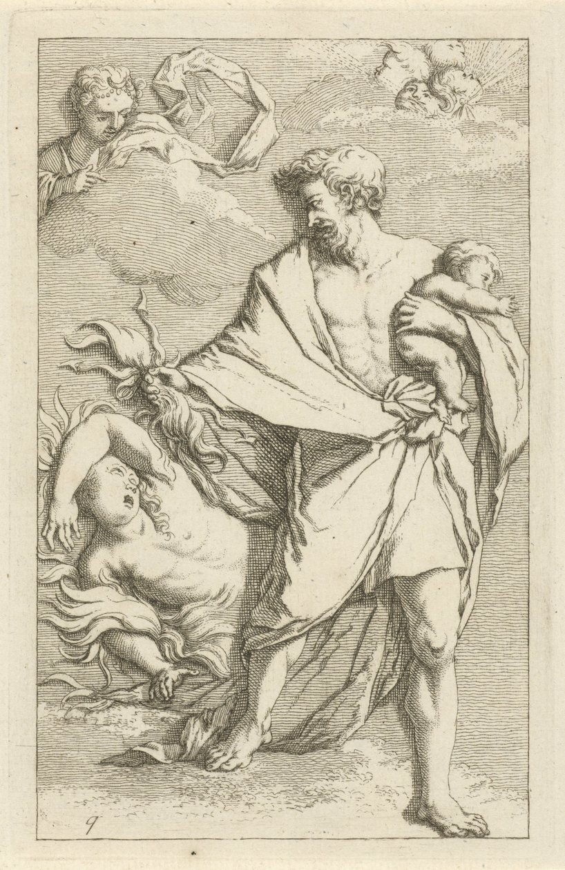 Jupiter und Semele (Toneel van sinnebeelden geopent tot dienst van schilders beelthouders etc.) von Arnold Houbraken