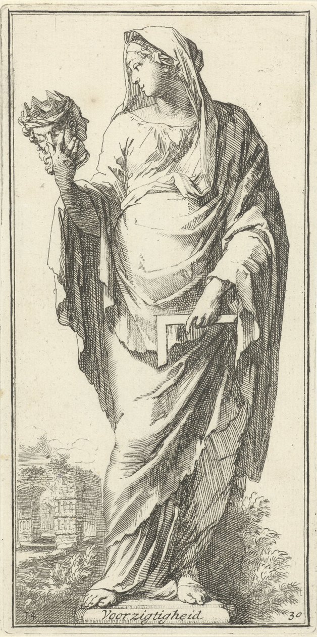 Personifikation der Vorsicht von Arnold Houbraken