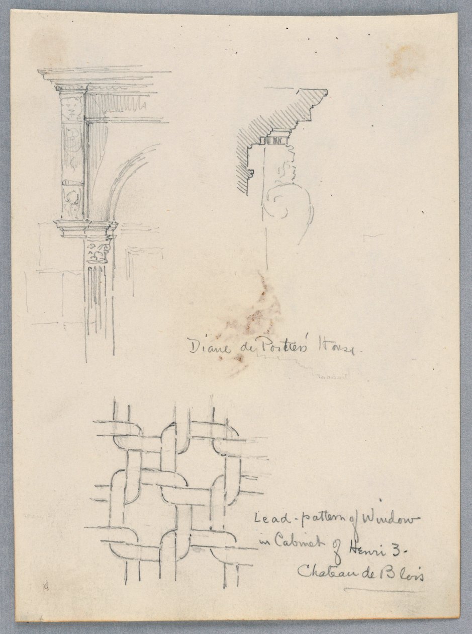 Architektonische Details aus dem Haus von Diane de Poitiers von Arnold William Brunner