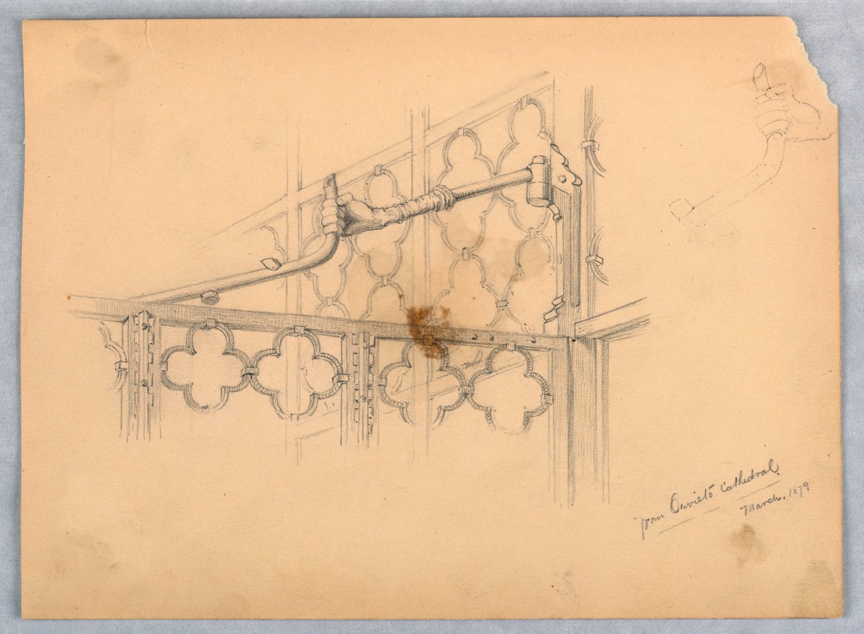 Studie eines Scharniers vom Dom von Orvieto von Arnold William Brunner