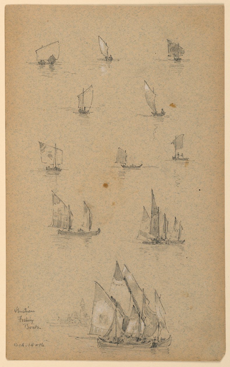 Venezianische Fischerboote von Arnold William Brunner