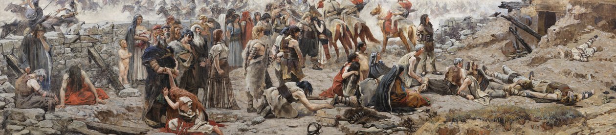 Ankunft der Ungarn (Feszty Panorama) (Detail) von Arpad Feszty