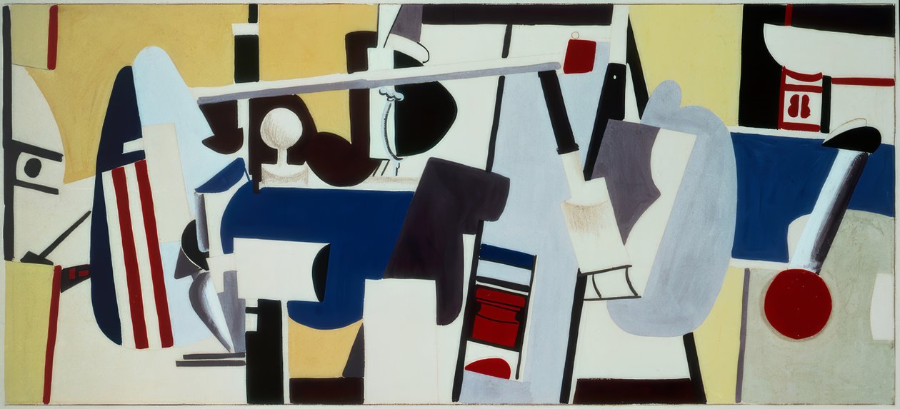 Studie für Wandgemälde für das Verwaltungsgebäude, Flughafen Newark, New Jersey von Arshile Gorky