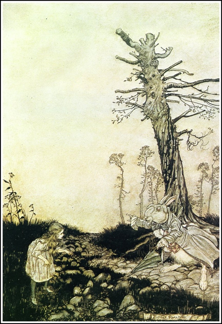 Alice im Wunderland - Warum Mary Ann, was machst du hier draußen? von Arthur Rackham