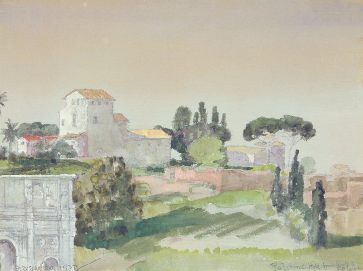 Palatin-Hügel vom Kolosseum von Arthur Bowen Davies