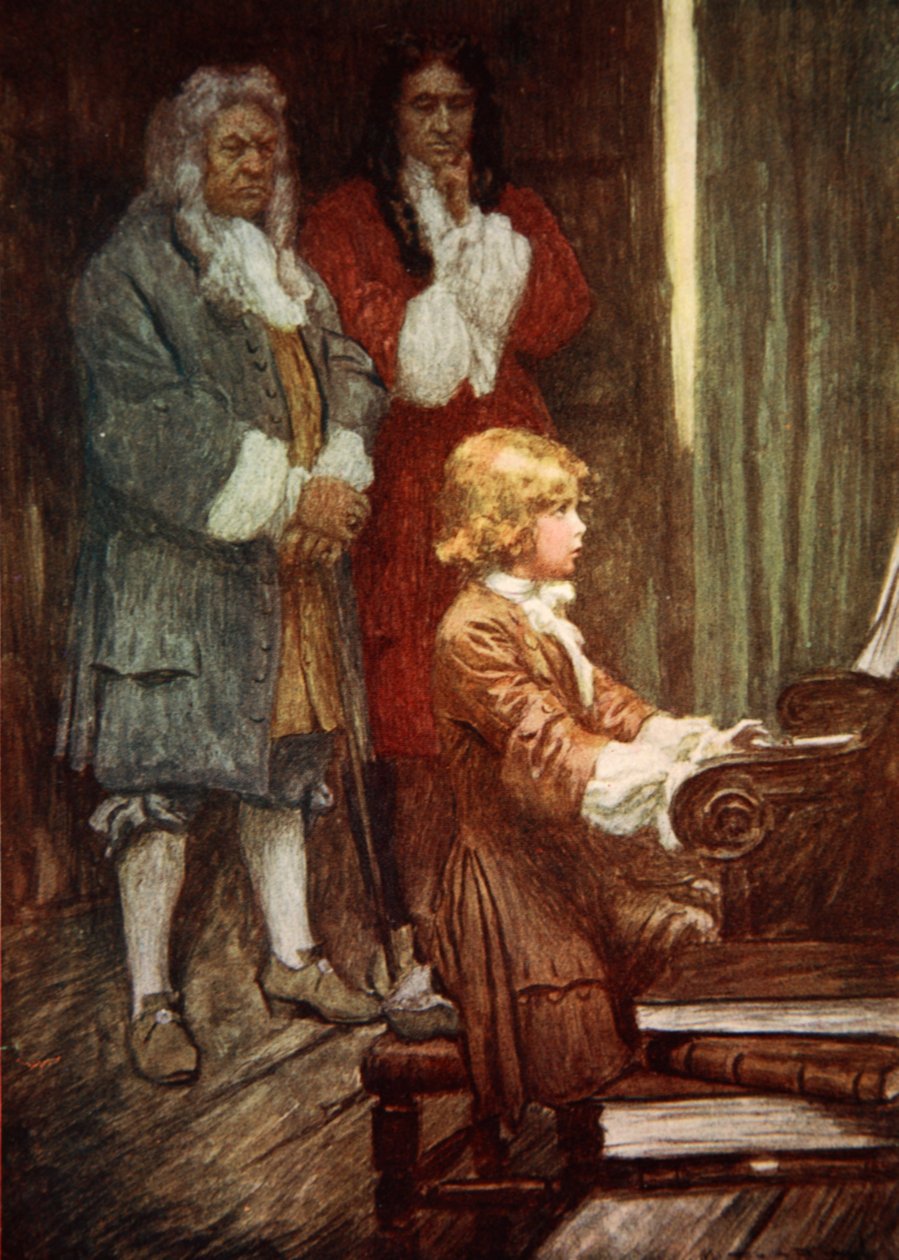 In der Stille warteten sie, während Händel spielte von Arthur C. (after) Michael