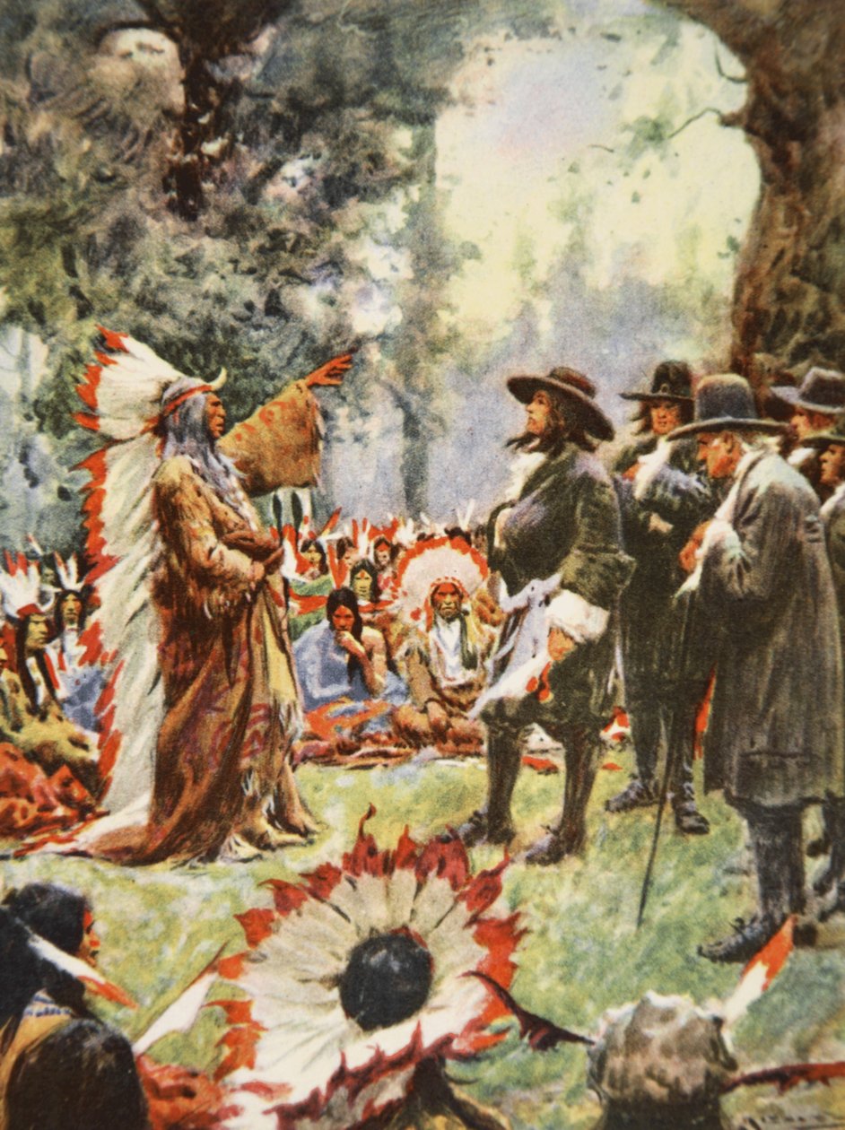 William Penns Vertrag mit den Indianern, Illustration aus 