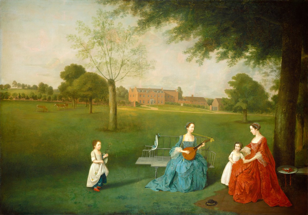 Mitglieder der Maynard-Familie im Park von Waltons von Arthur Devis