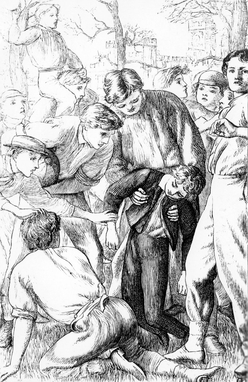 Toms erster Fußballstreich, Illustration aus 