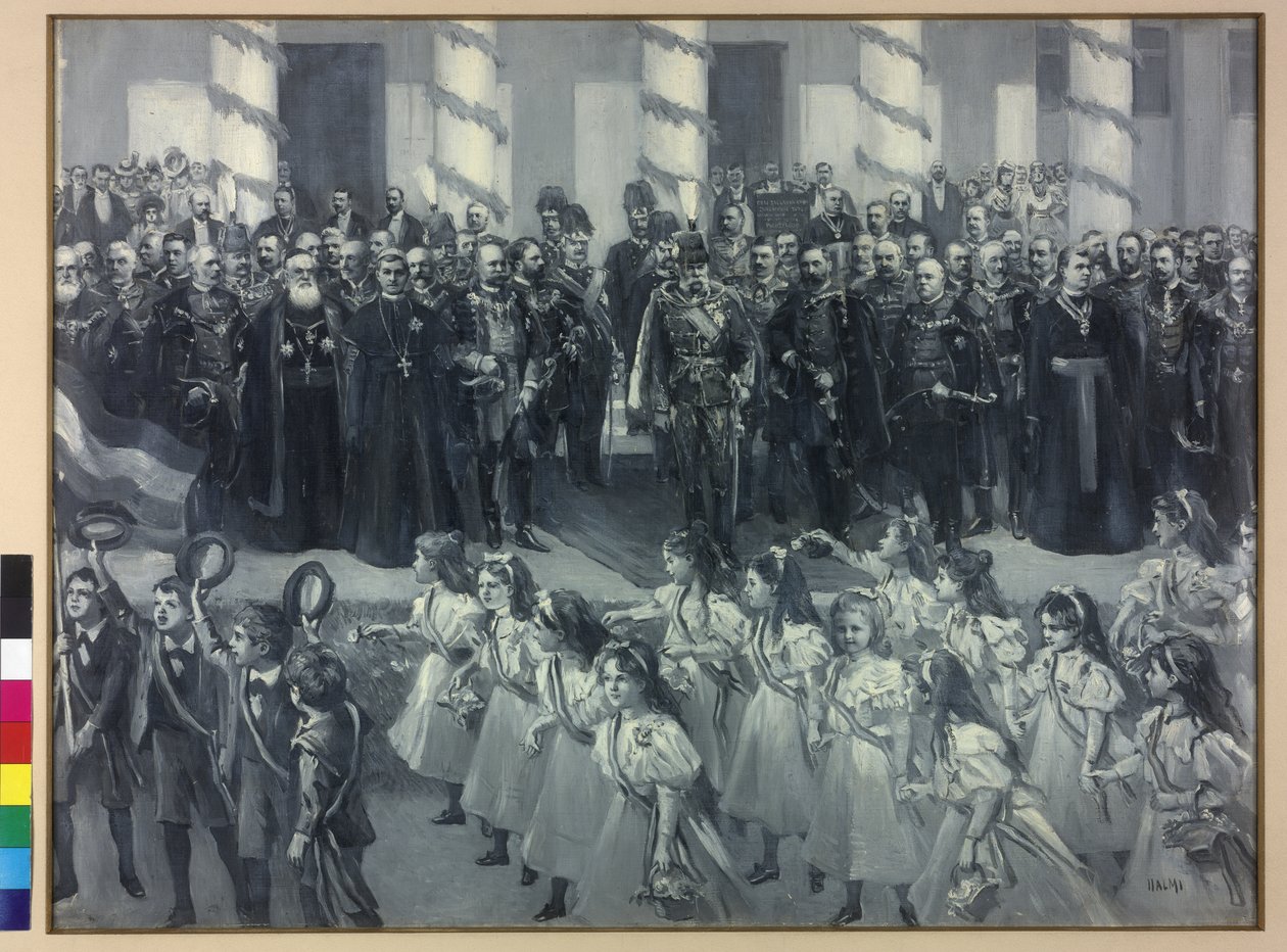Huldigung der Schulkinder in Zagreb 1895 von Arthur Lajos Halmi