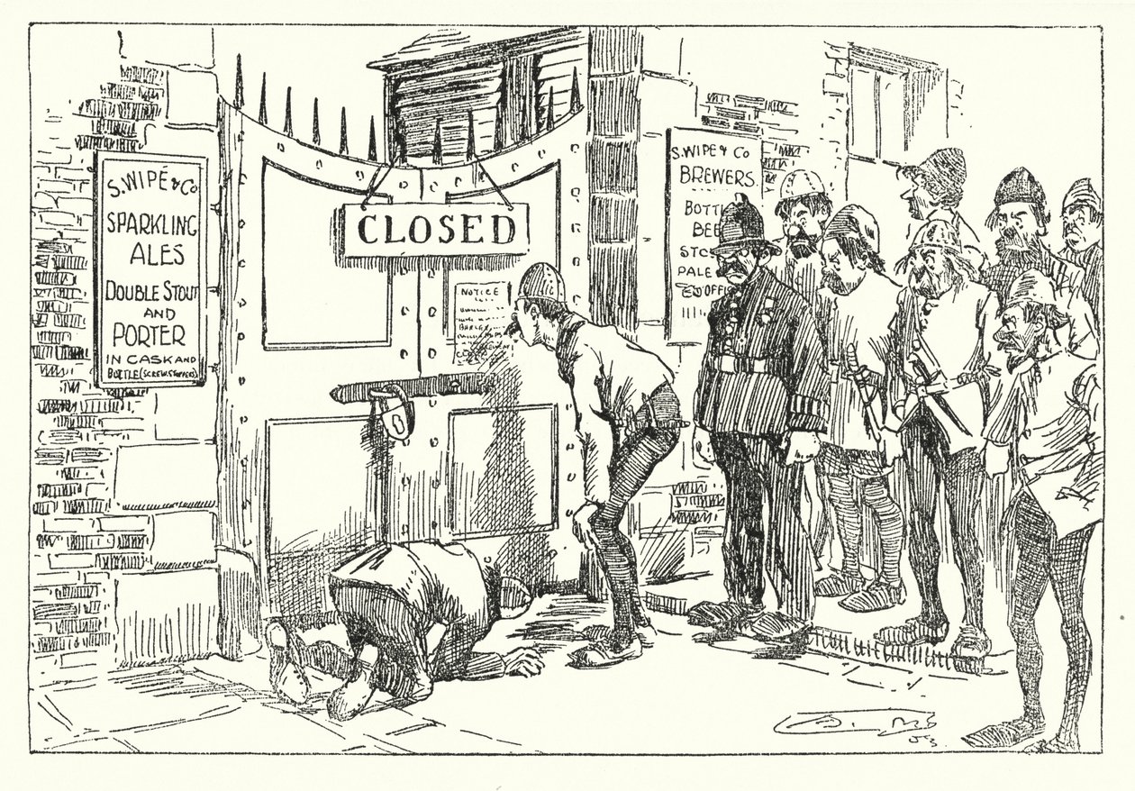 AD 1314, Harte Zeiten (Lithografie) von Arthur Moreland