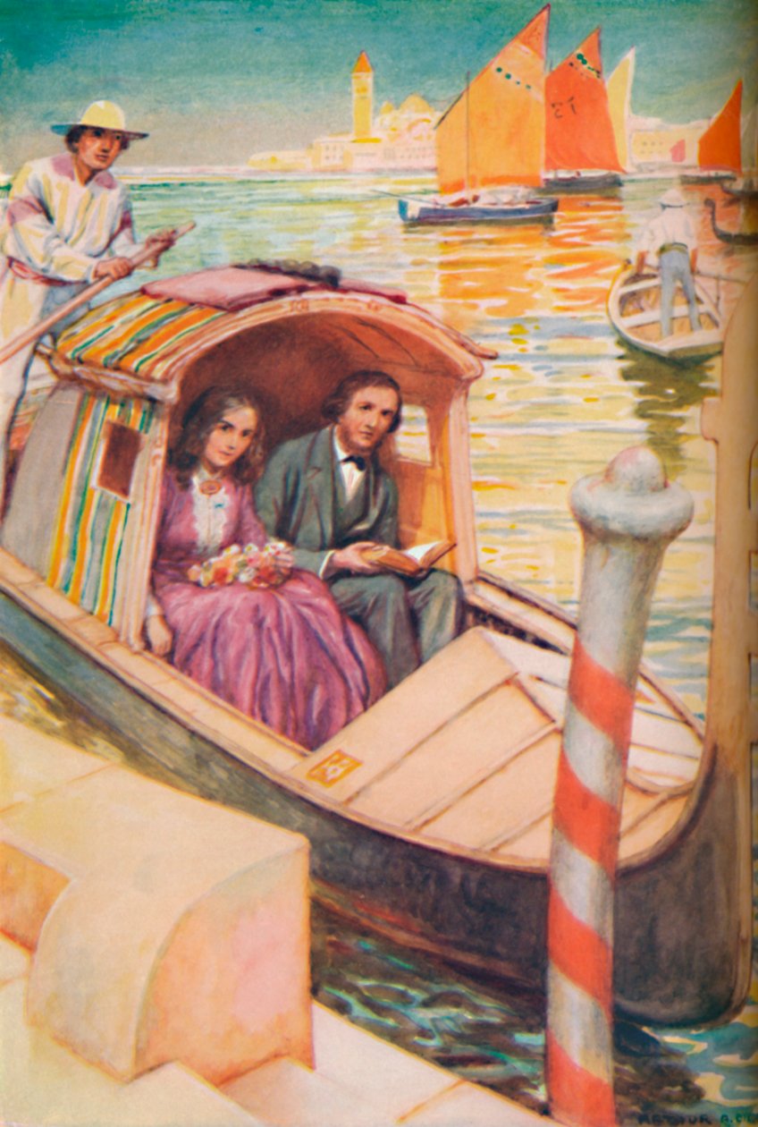 Die Brownings in der Gondelstadt, ca. 1925 von Arthur Percy Dixon