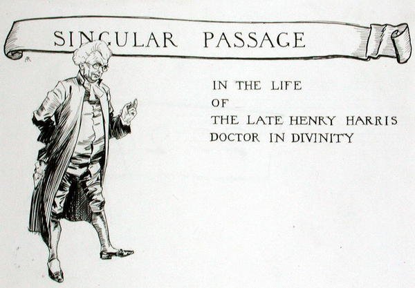 Ein seltsamer Vorfall im Leben des verstorbenen Henry Harris, Doktor der Theologie, Kapitelüberschrift aus 