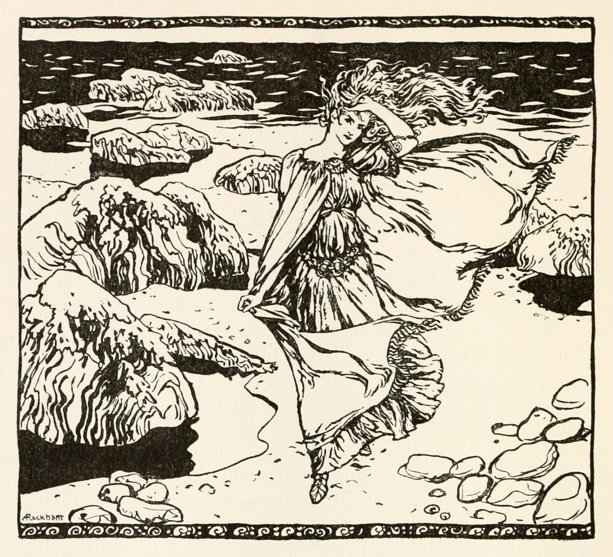 Becuma aus Becuma of the White Skin in Irish Fairy Tales von Arthur Rackham