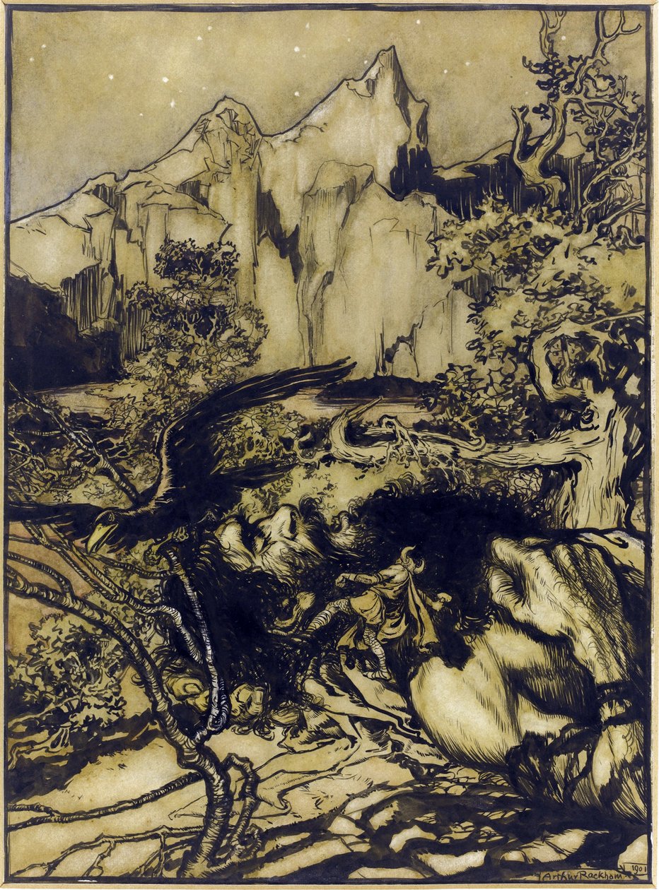 Thors Reise ins Land der Riesen von Arthur Rackham