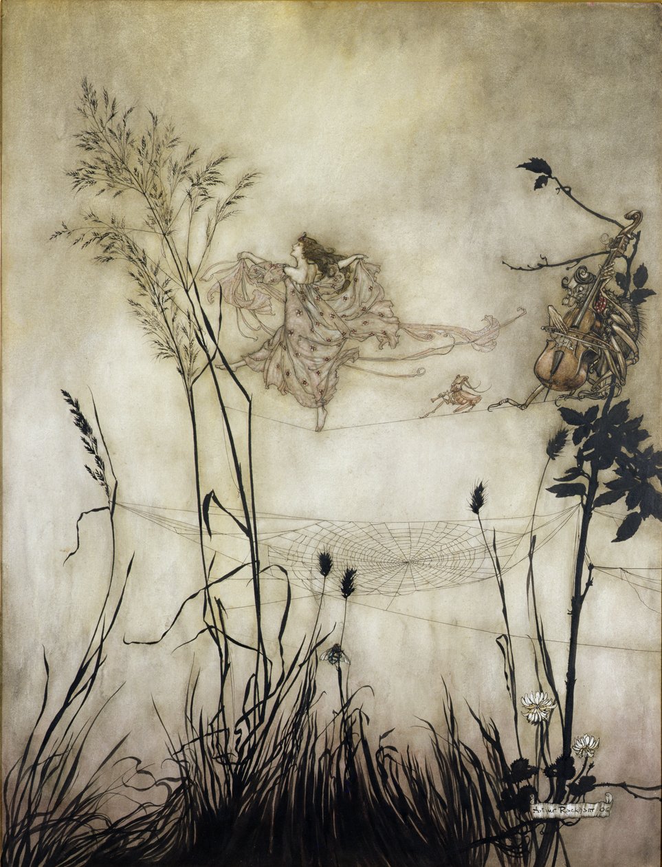 Die Feen sind exquisite Tänzerinnen, Illustration in Peter Pan in Kensington Gardens von J.M. Barrie (1860-1937) 1906 von Arthur Rackham