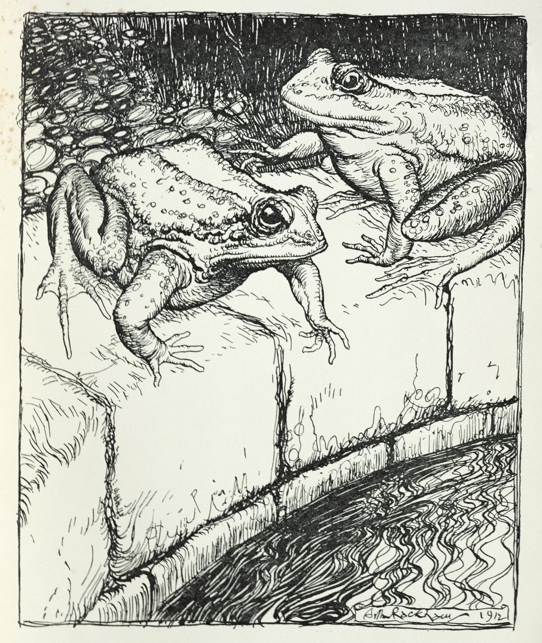 Die Frösche und der Brunnen, Illustration aus 