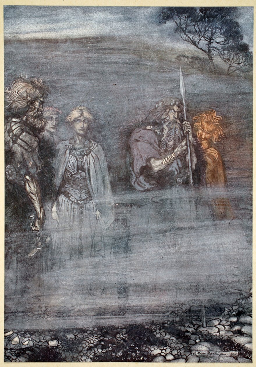 Die Götter werden blass und alt beim Verlust von Freia, 1910 von Arthur Rackham