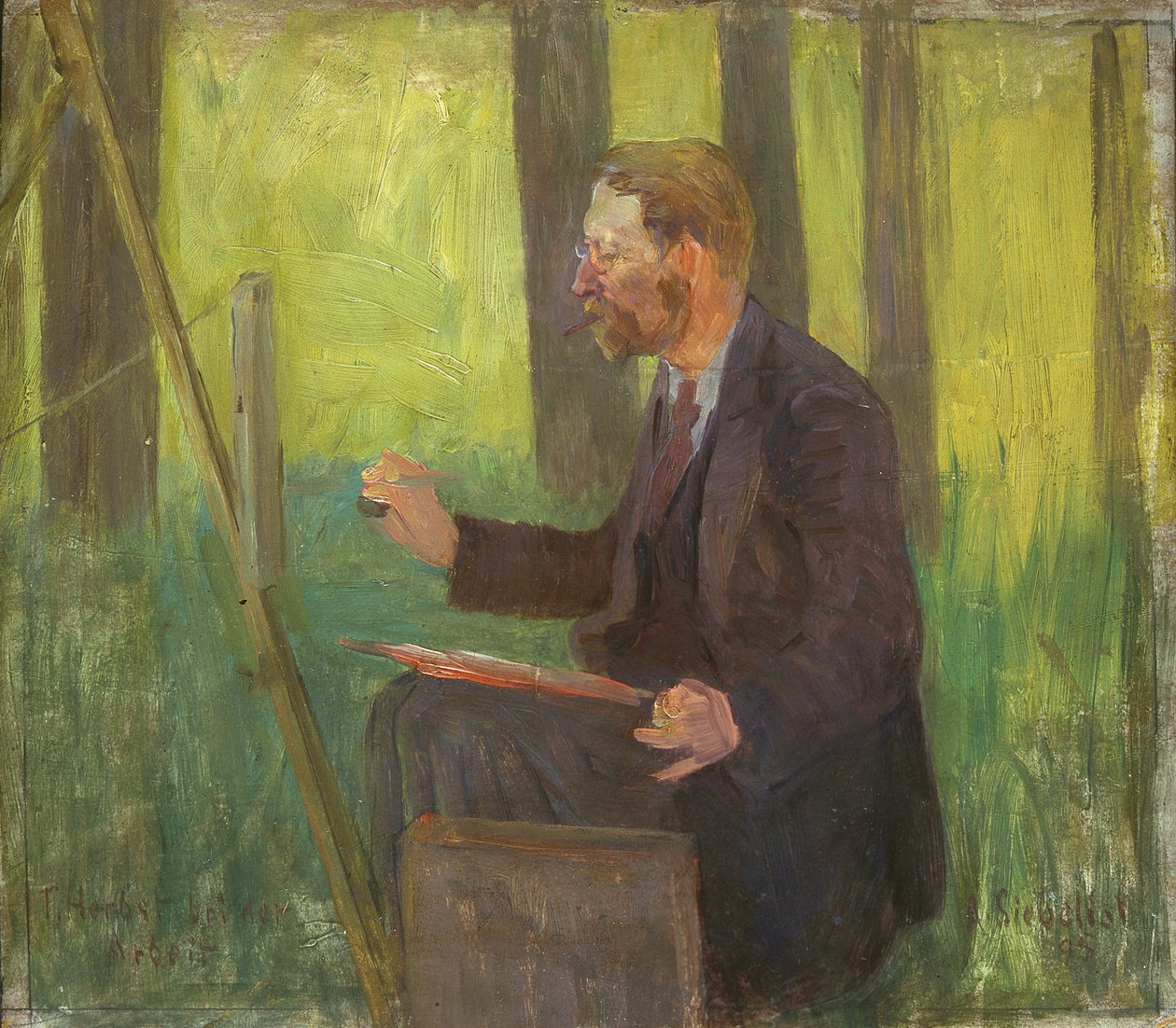 Thomas Herbst (1848-1915) bei der Arbeit von Arthur Siebelist