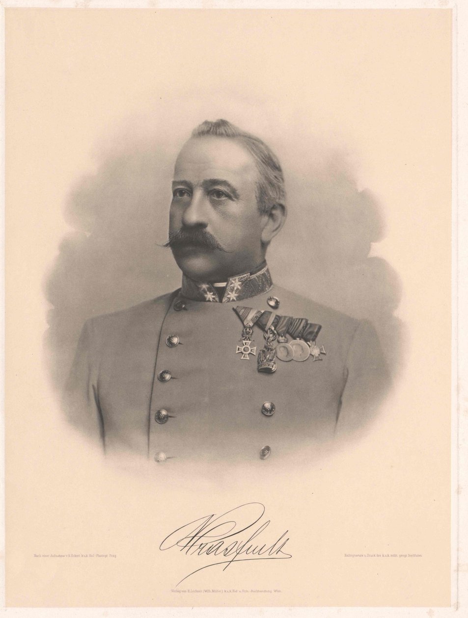 Ambros Ritter von Mras (Druck) von Artist Unknown