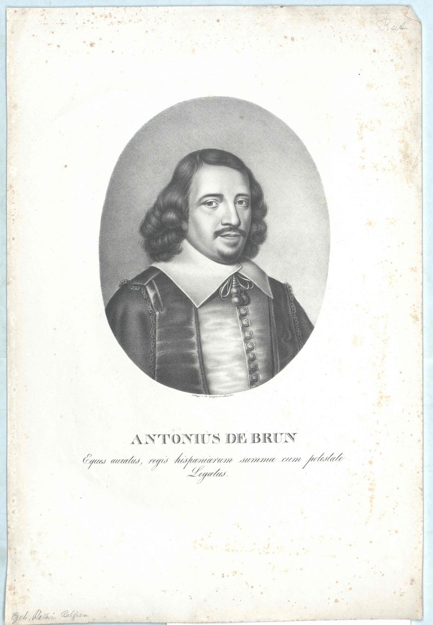 Antoine de Brun (Druck) von Artist Unknown