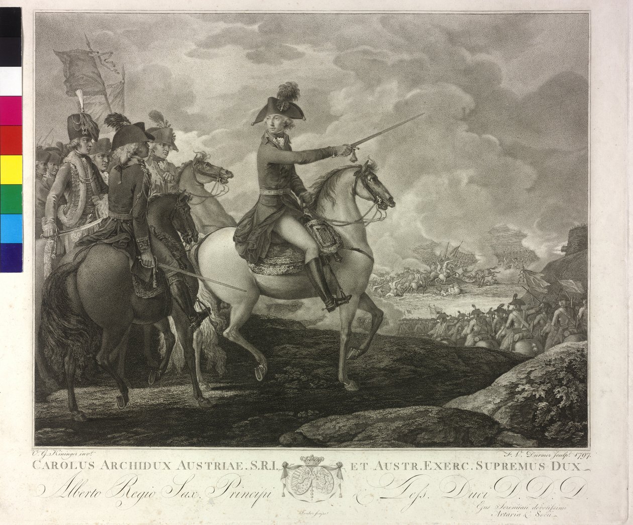 Erzherzog Karl von Österreich in der Schlacht von Wörth von Artist Unknown