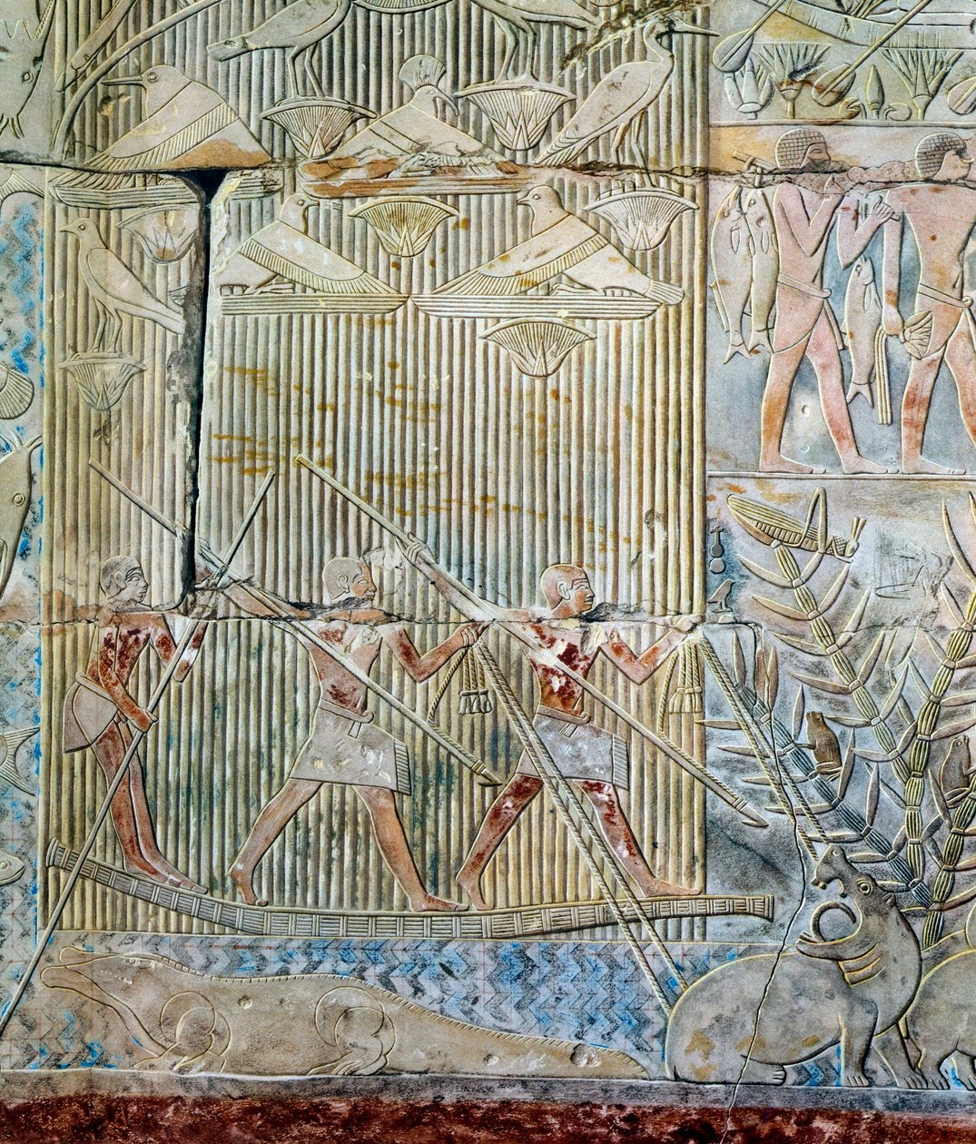 Kunst Ägypten: Nilpferdjagd, 6. Dynastie von Artist Unknown