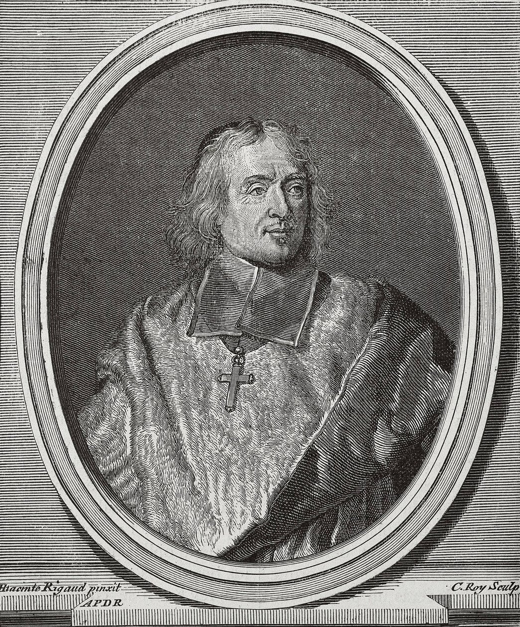 BOSSUET, Jacques-Benigne (1627-1704). Englischer Theologe und Bischof. Porträtkopie vom Original von Hyacinthe Rigaud von Artist Unknown