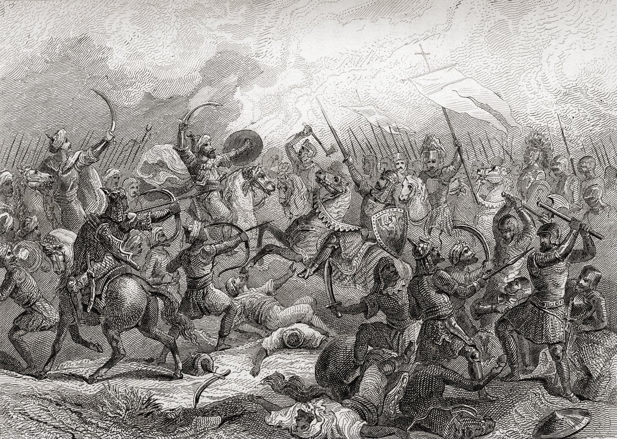 Schlacht von Guadalete, Spanien 711 von Artist Unknown