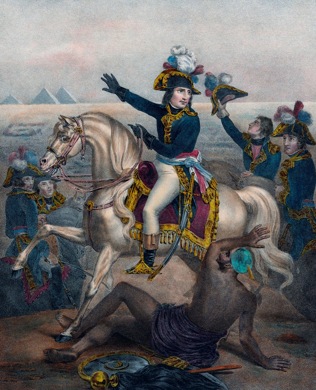Bonaparte hält eine Ansprache an seine Truppen in Ägypten am 12. Juli 1798 von Artist Unknown