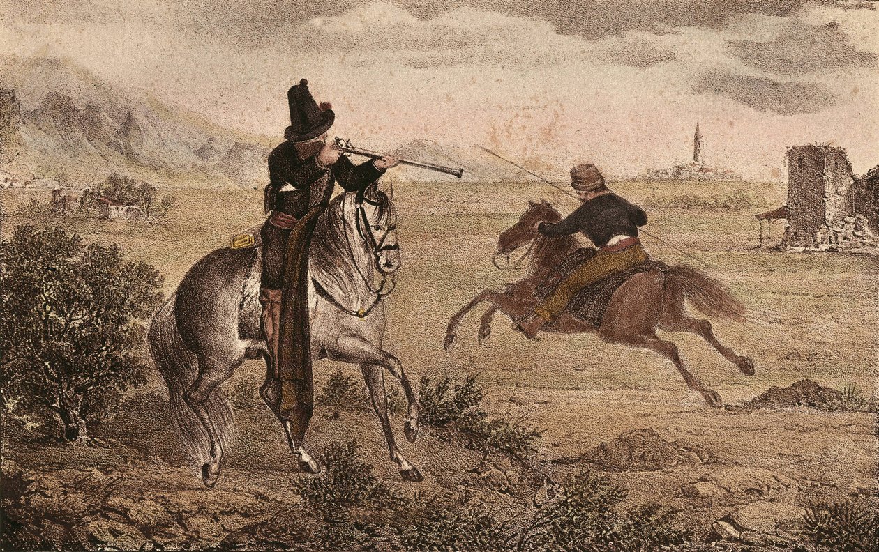 CABRERA Y GRINO, Ramon (1806-1877). Spanischer karlistischer Militär. Spanien. Karlistenkriege. Kavallerie des Cid. Bild aus 