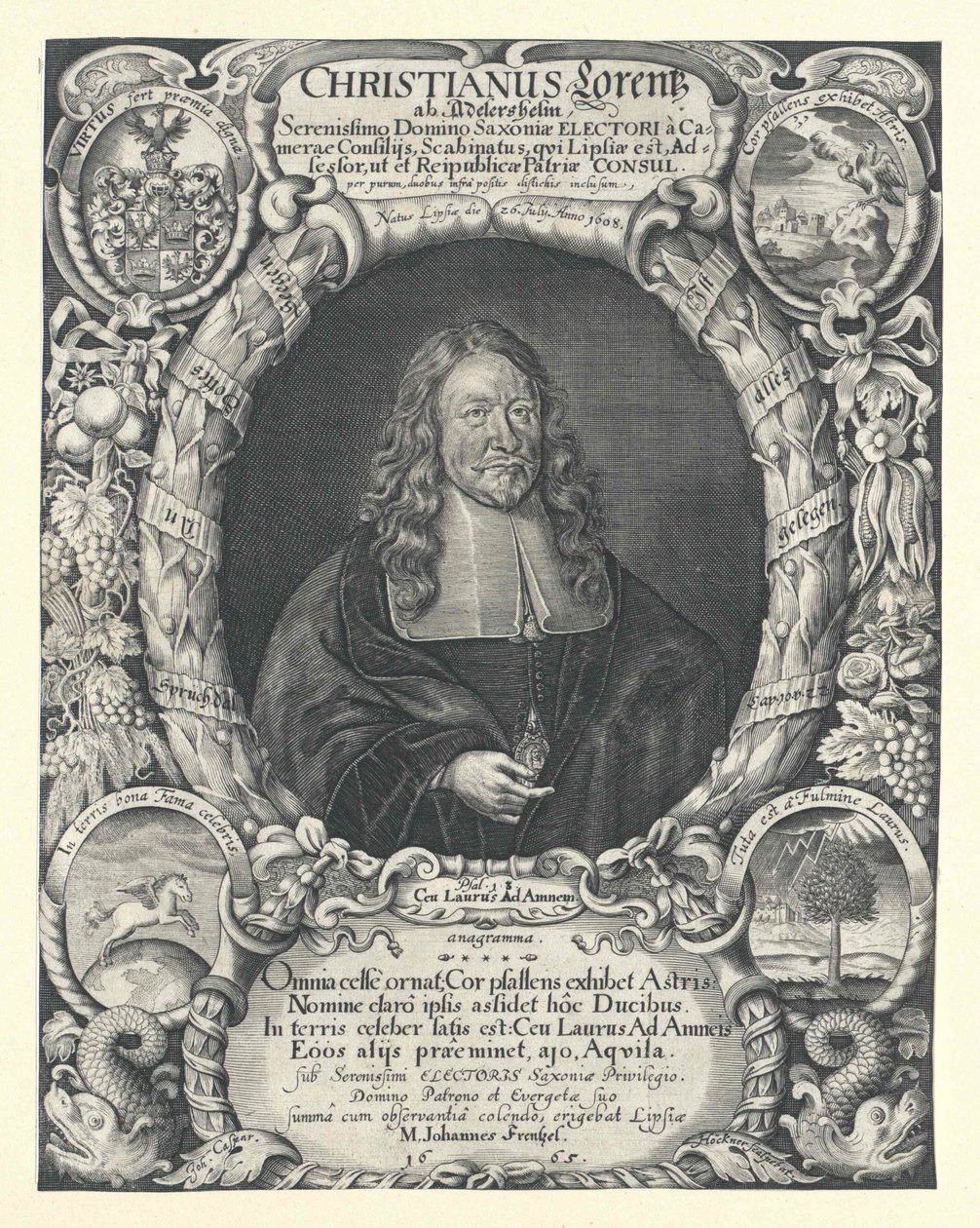 Christian Lorenz Adlershelm (Druck) von Artist Unknown