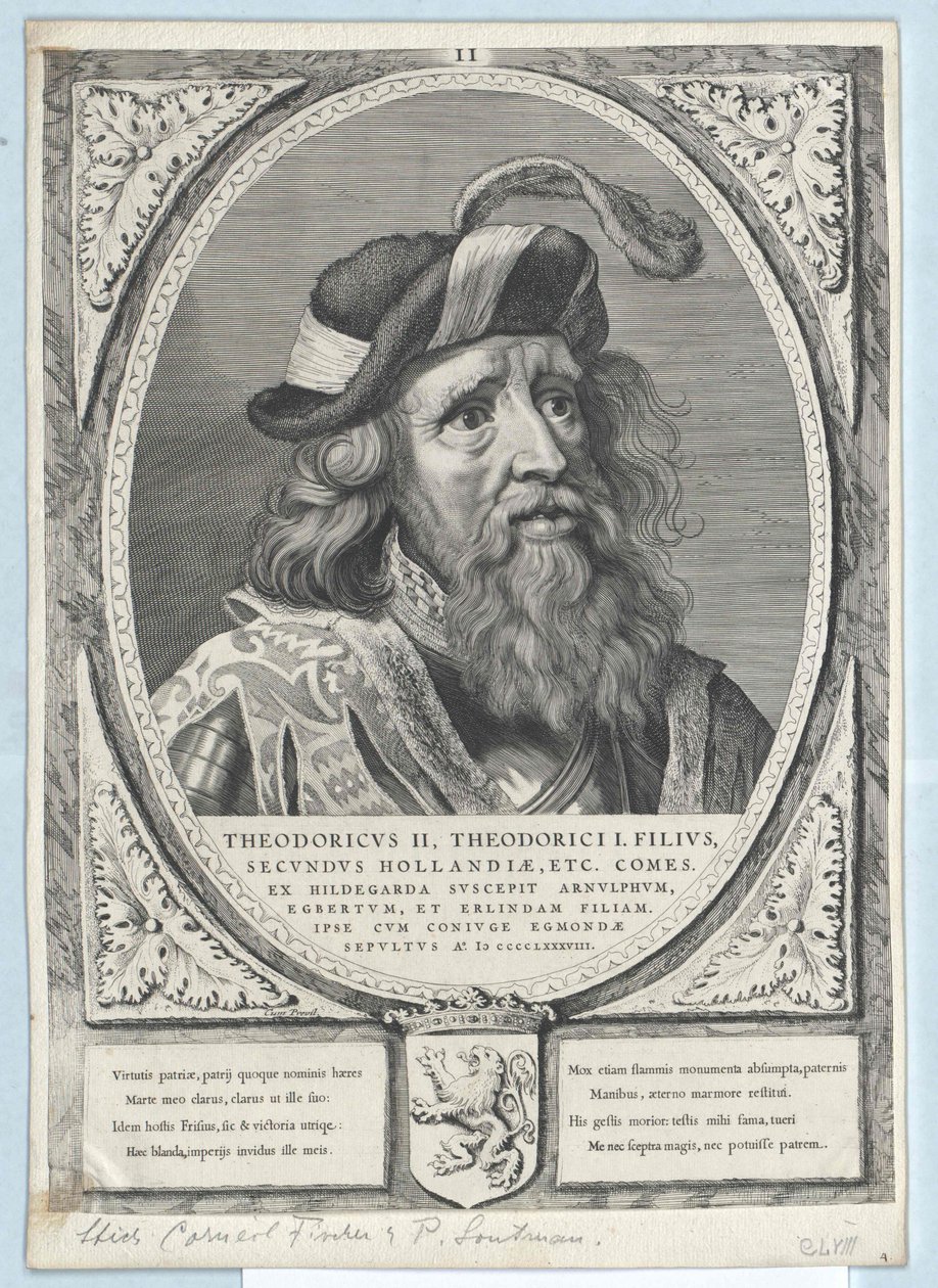 Graf von Holland Dietrich II. (Druck) von Artist Unknown