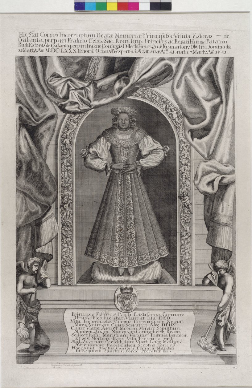 Totenbild der Ursula Gräfin Esterházy-Galántha von Artist Unknown