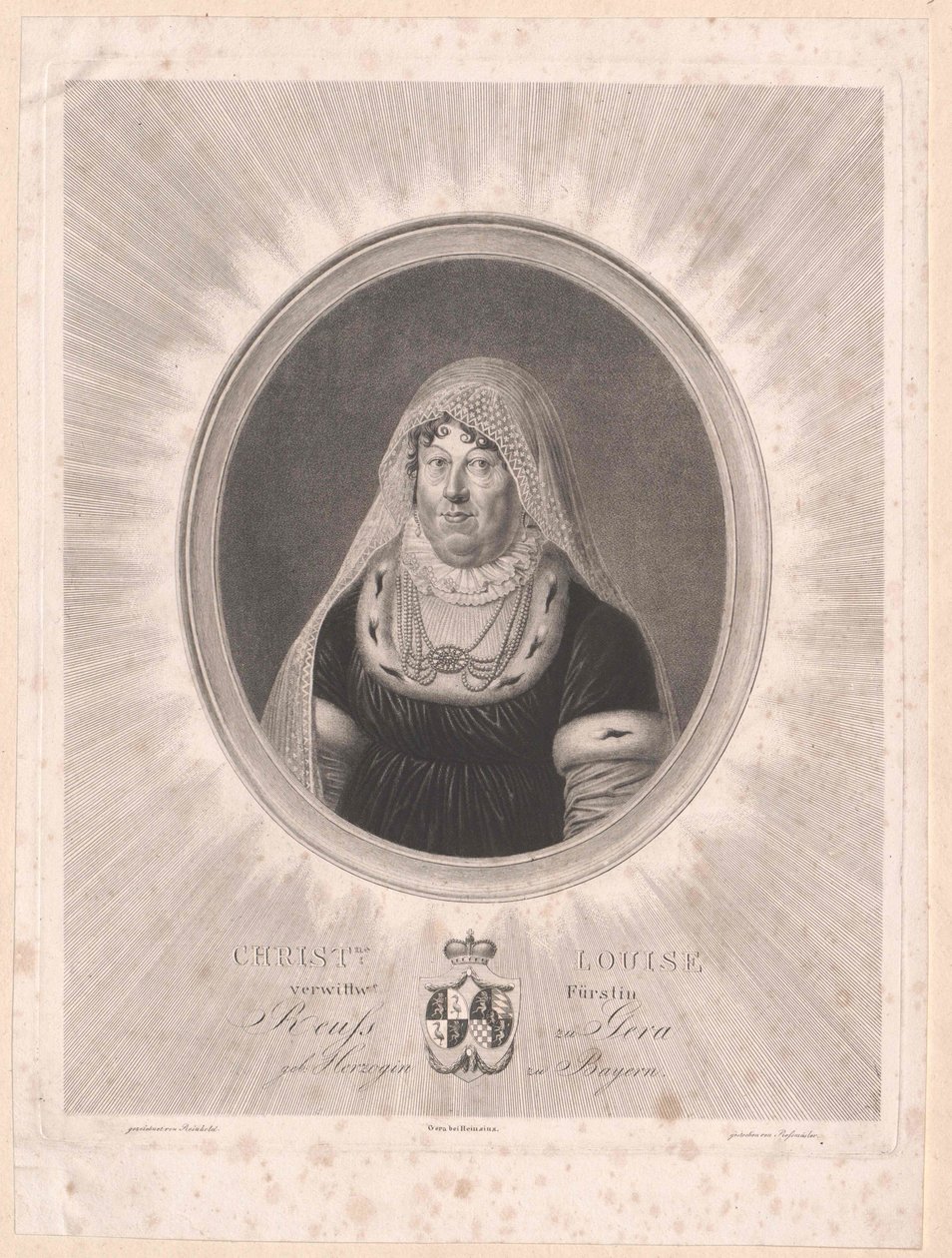 Herzogin von Bayern Louise (Druck) von Artist Unknown