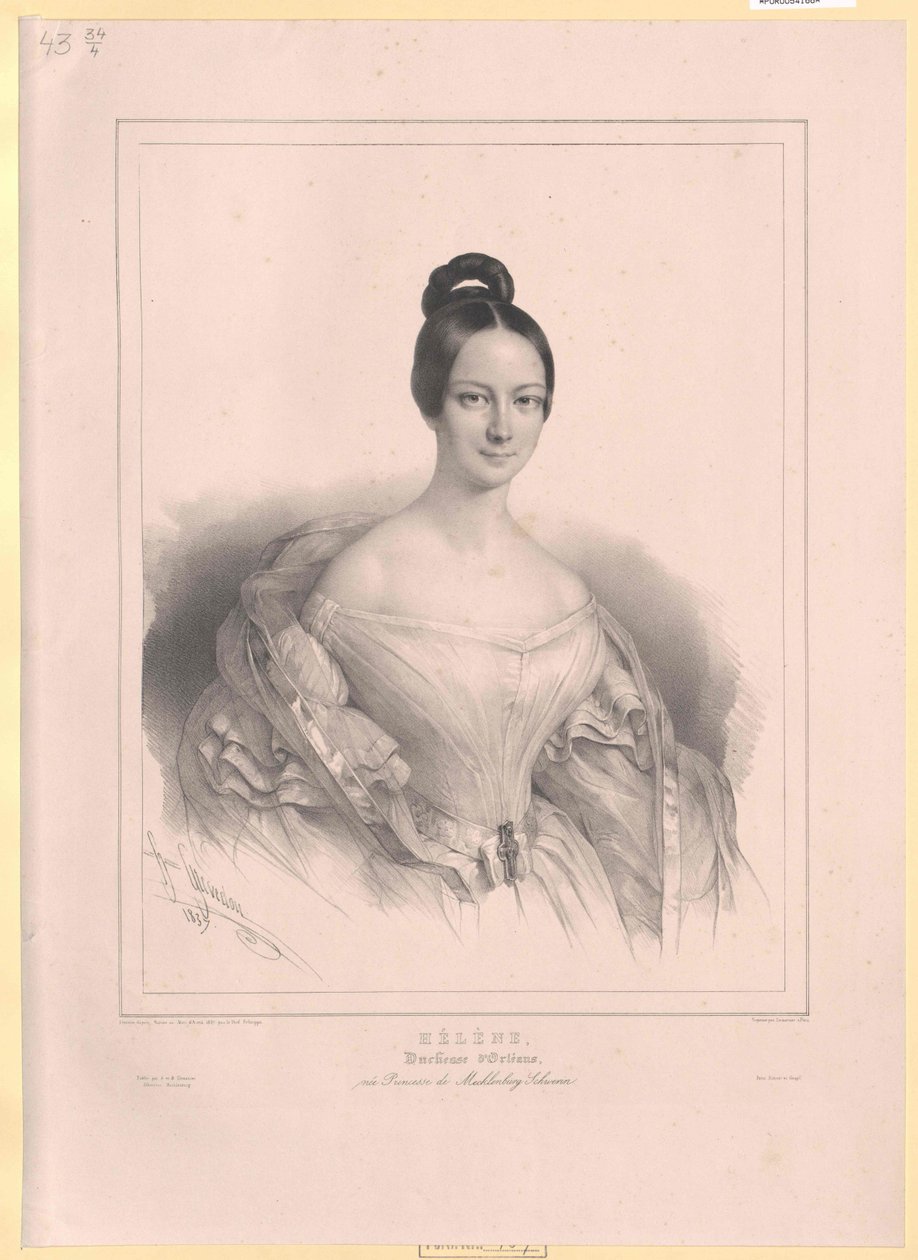 Herzogin von Mecklenburg-Schwerin Helen von Artist Unknown