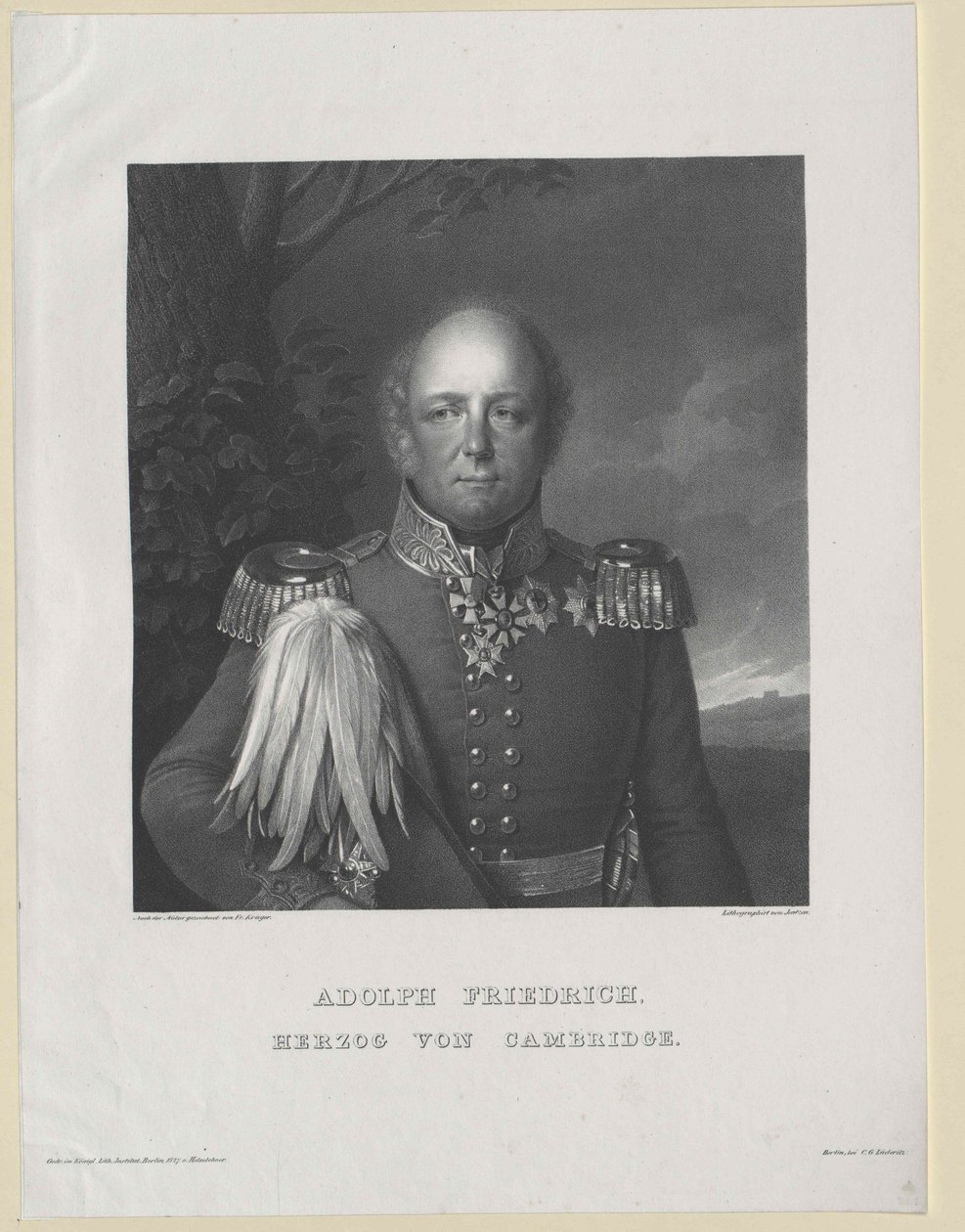 Herzog von Cambridge Adolf Friedrich von Artist Unknown