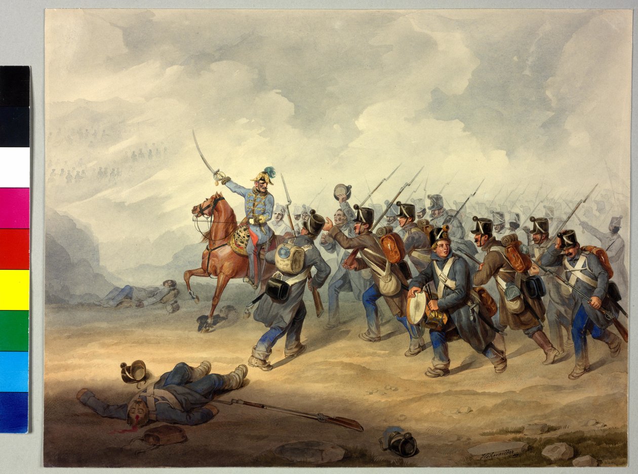 FML Franz Heinrich Graf Schlik in der Schlacht von Artist Unknown