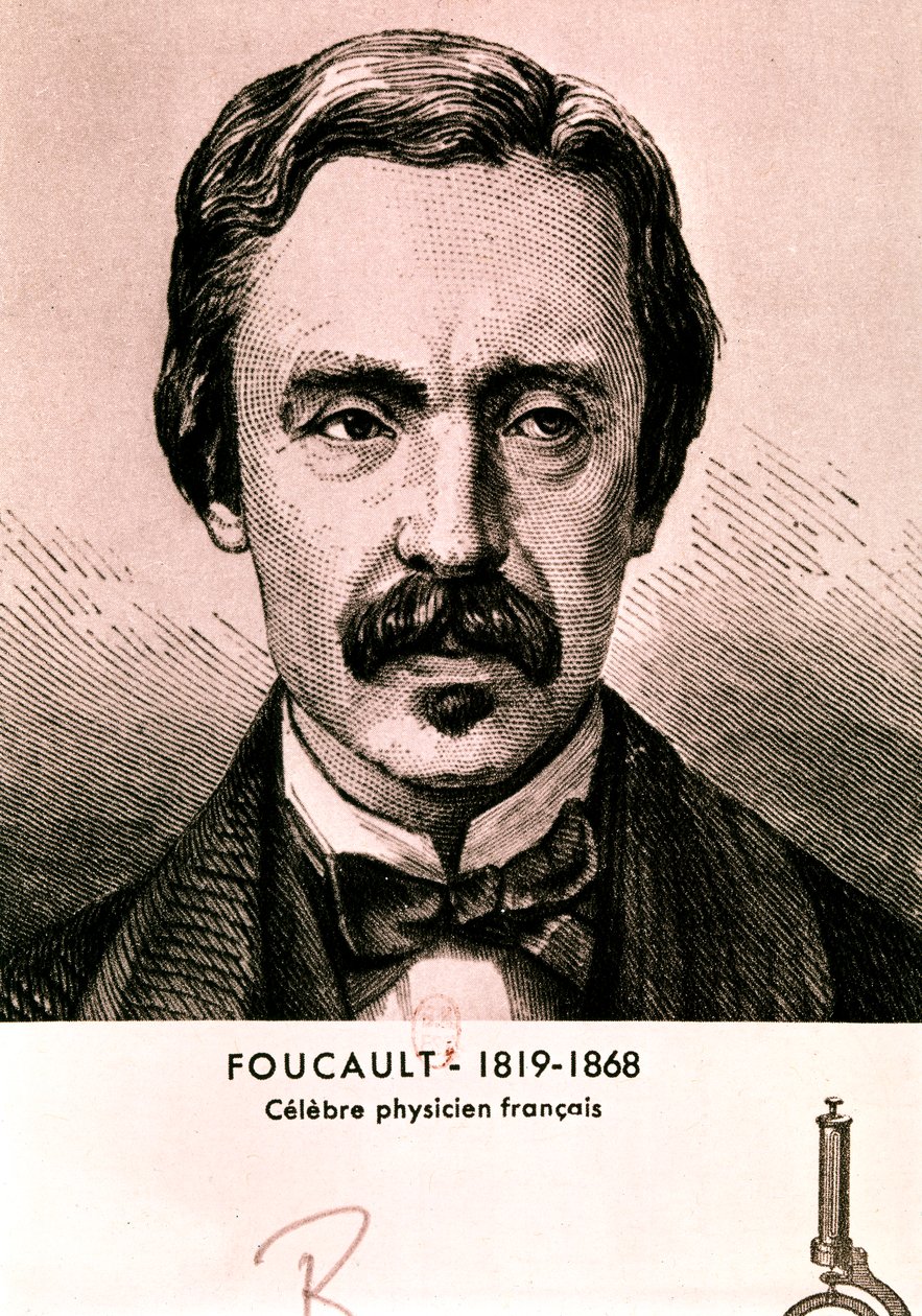 FOUCAULT Jean Bernard Leon: Porträt (Radierung) von Artist Unknown