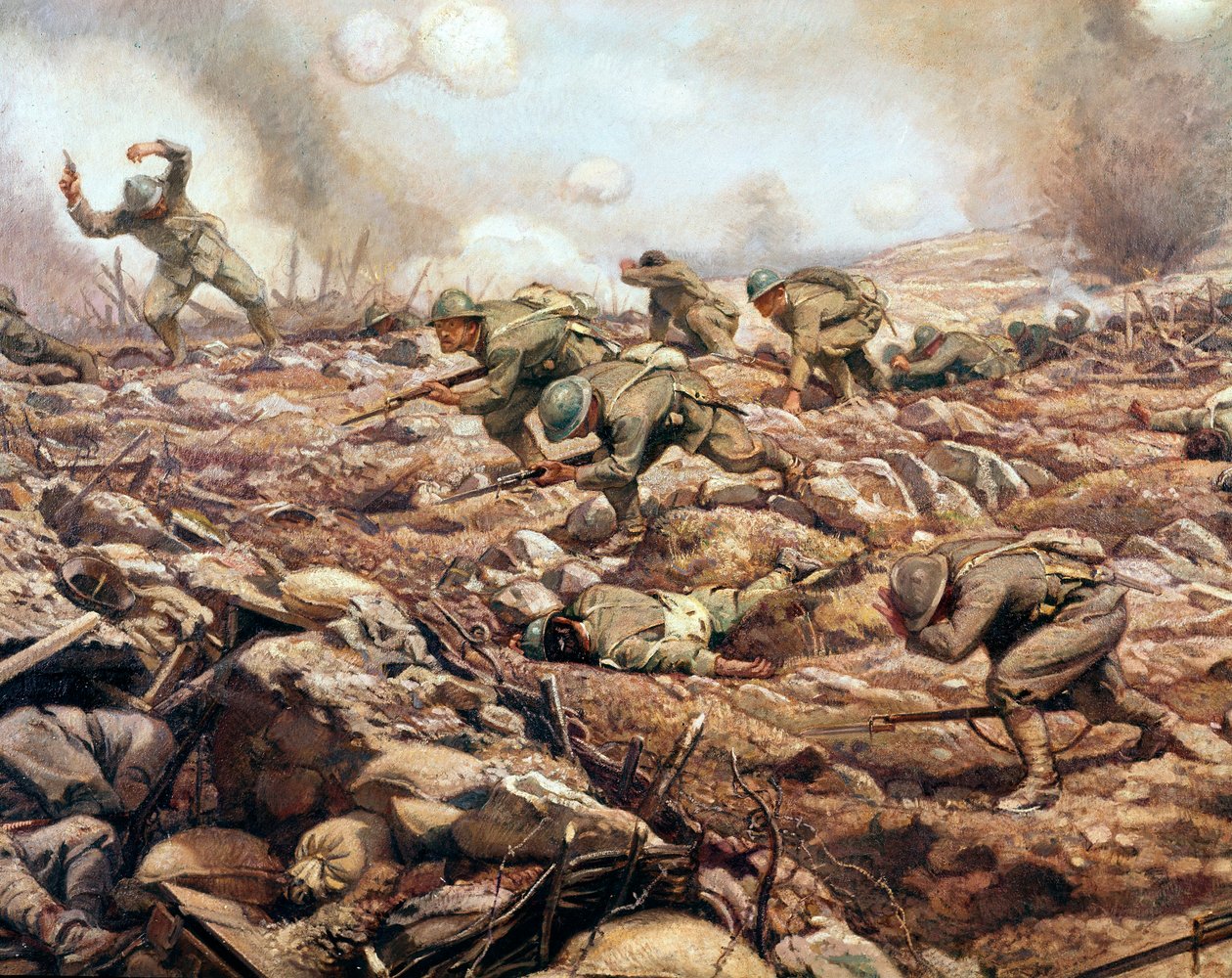 Erster Weltkrieg: Schlachten auf dem Karstplateau (Trentino), 1916 von Artist Unknown
