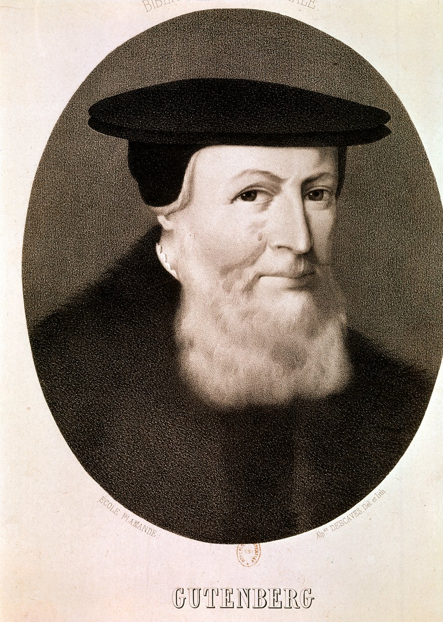 Johannes Gutenberg: Porträt von Artist Unknown