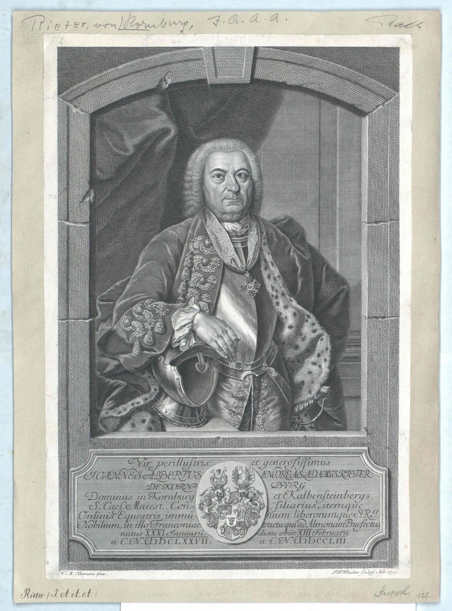 Johann Albrecht Andreas Adam Rieter von Kornburg und Kalbensteinberg von Artist Unknown