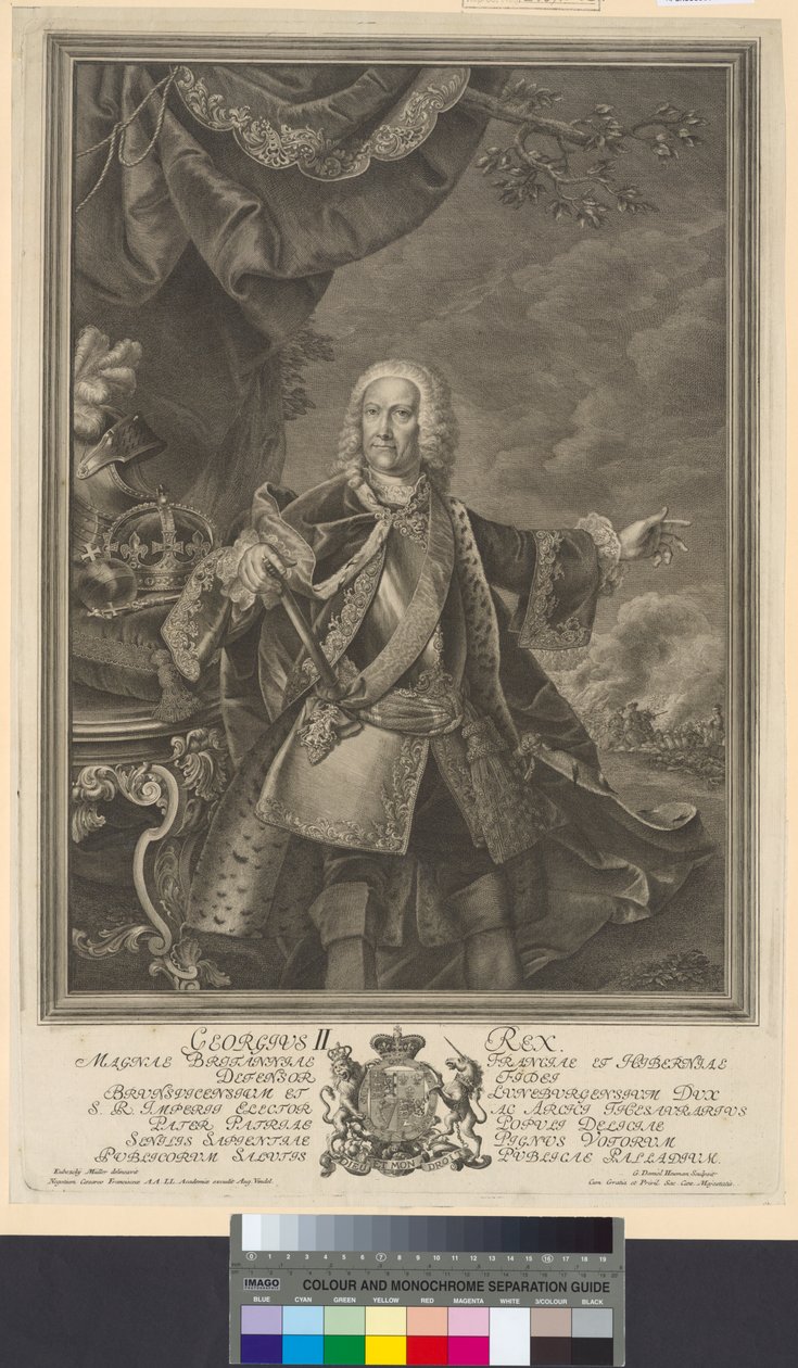 König von England, Kurfürst von Hannover Georg II von Artist Unknown