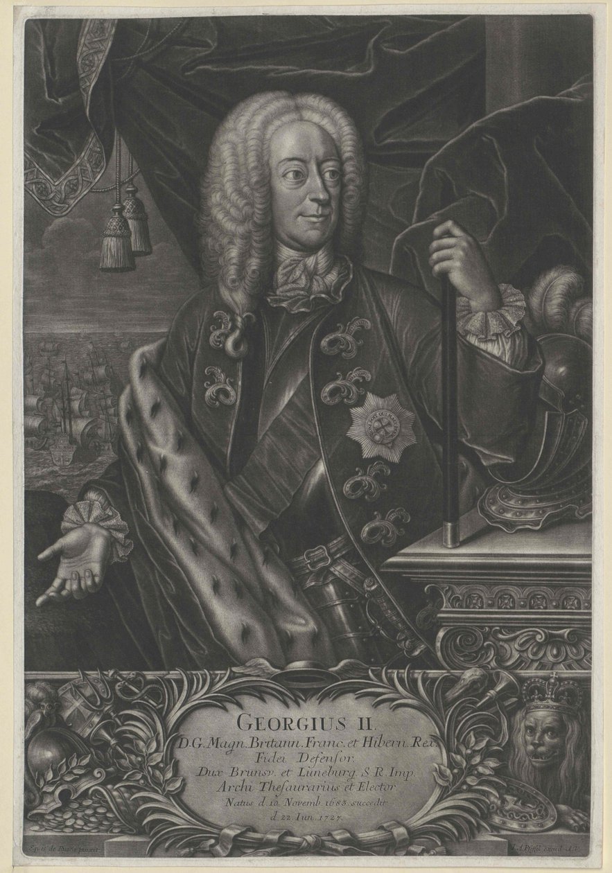 König von England Kurfürst von Hannover Georg II von Artist Unknown