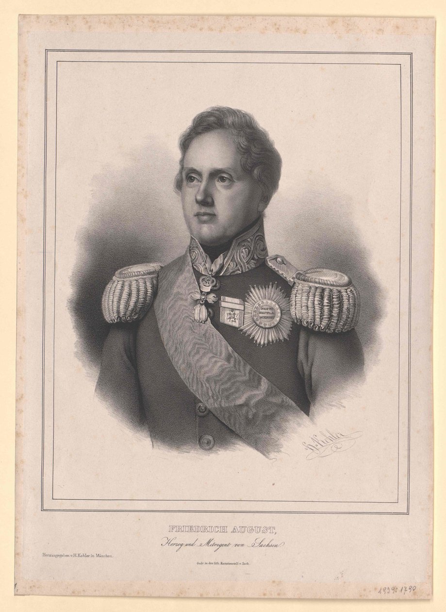 König von Sachsen Friedrich August II von Artist Unknown